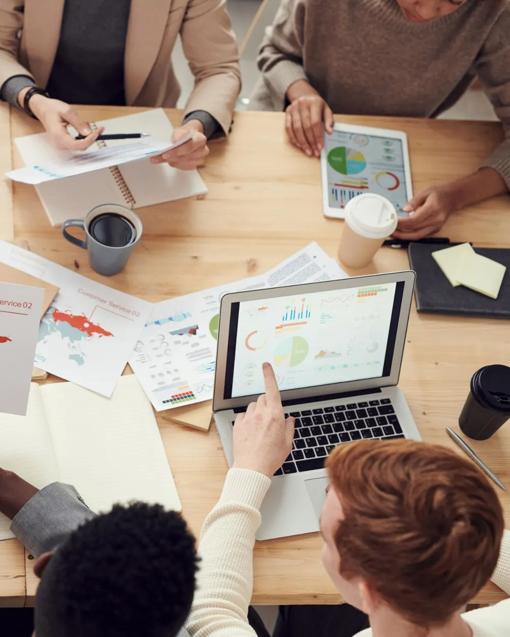 The Kal Marketing team reviewing client results
