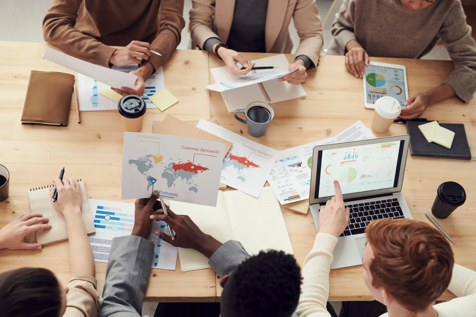 Kal Marketing strategists reviewing client performance data